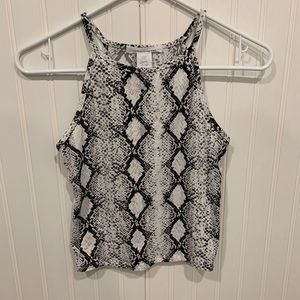 Snake print, sleeveless shirt